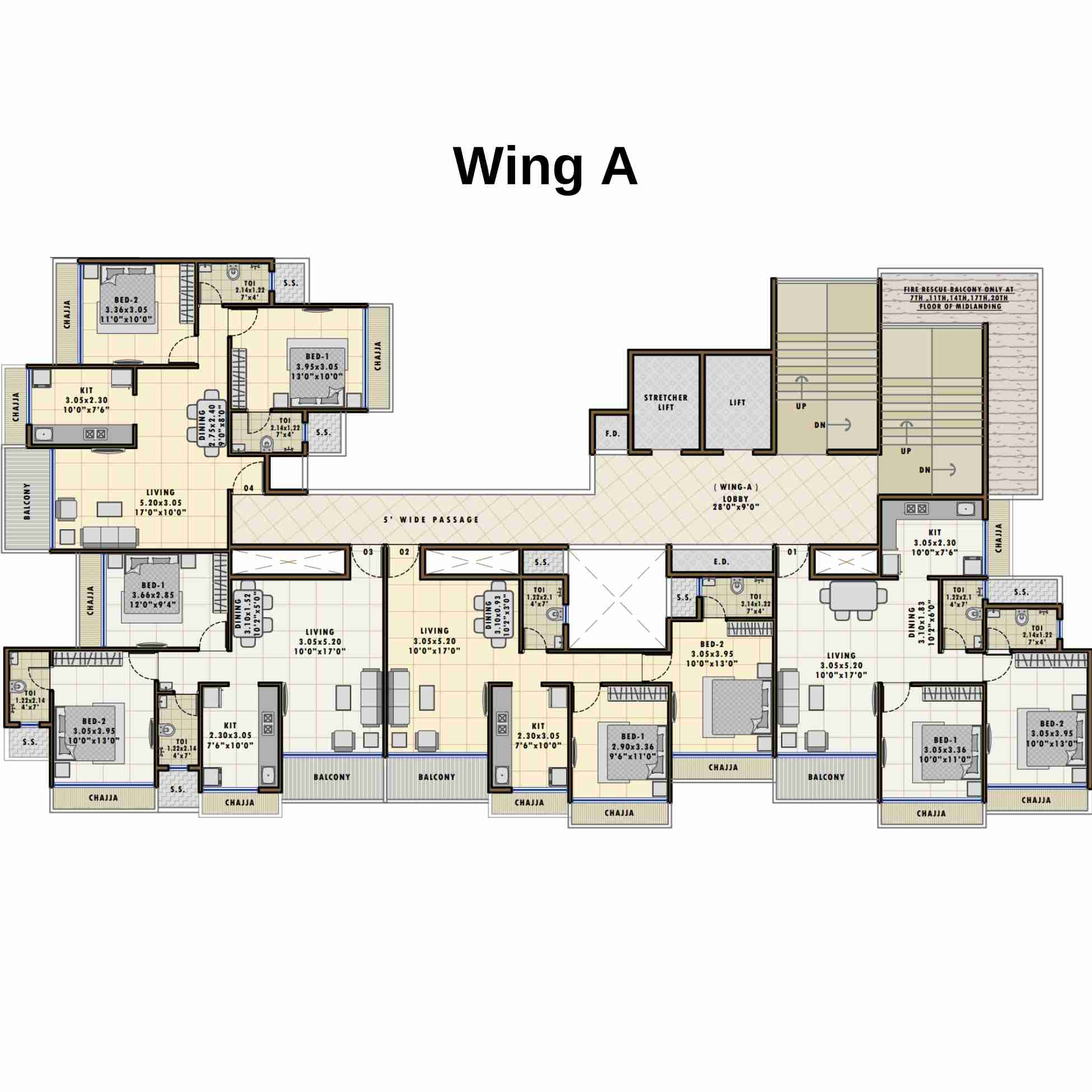 Fornax-Bhoomi-Icon-Floor-Plan-Wing-A